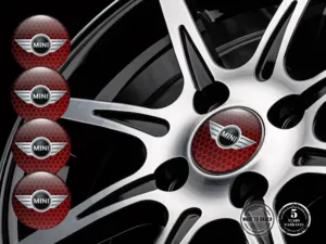 Mini Cooper Wheel Emblems Style High-Quality Dome Labels